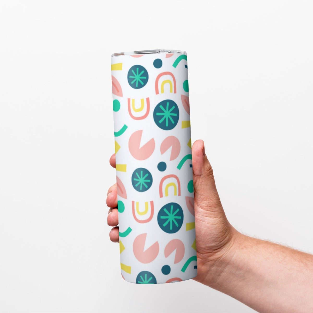 Minimalist Tropical Leaf Scatter - Custom 20OZ Straight Cup With Sliding Lid