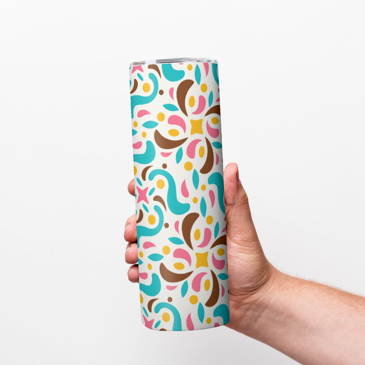 Cheerful Confetti Dance Pattern - Custom 20OZ Straight Cup With Sliding Lid