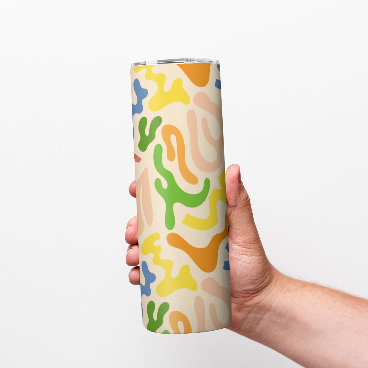 Matisse Inspired Cutout Shapes - Custom 20OZ Straight Cup With Sliding Lid