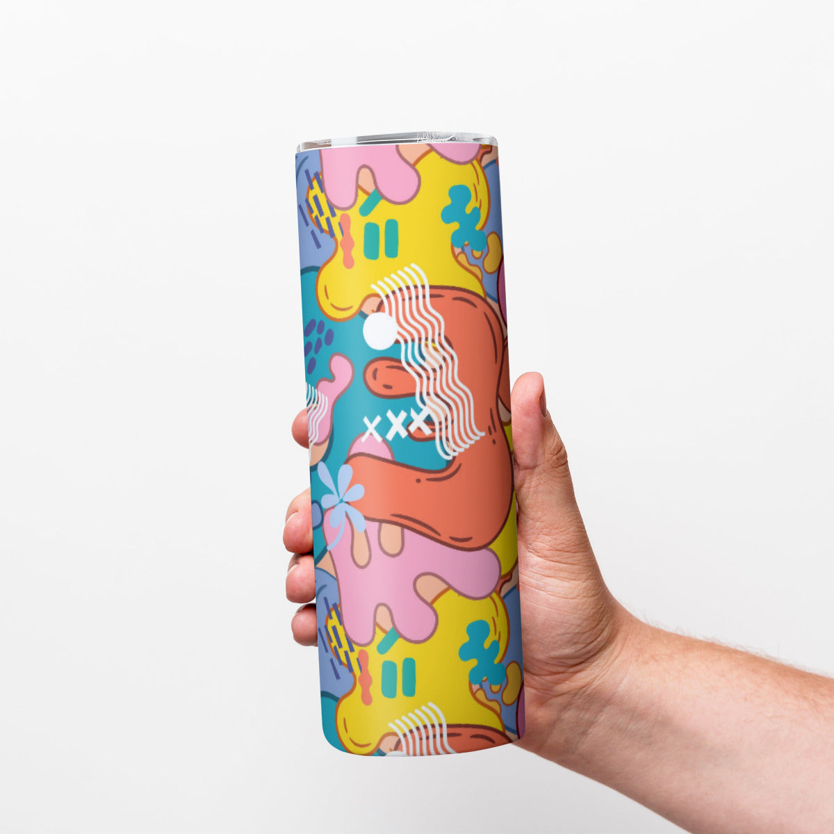 Energetic Street Art Splatter - Custom 20OZ Straight Cup With Sliding Lid