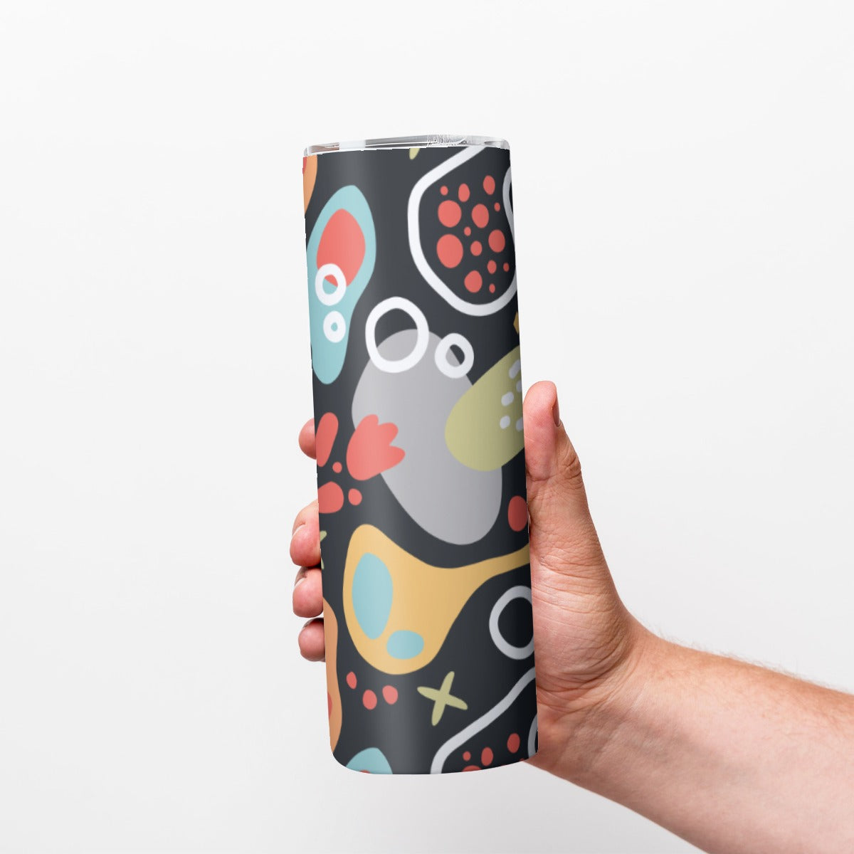 Modern Abstract Organic Pattern - Custom 20OZ Straight Cup With Sliding Lid