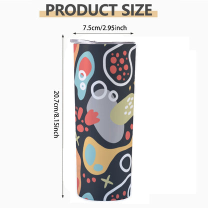 Modern Abstract Organic Pattern - Custom 20OZ Straight Cup With Sliding Lid