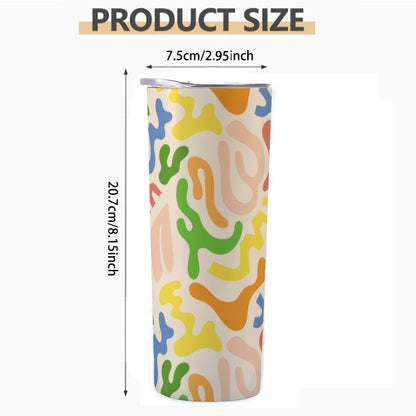 Matisse Inspired Cutout Shapes - Custom 20OZ Straight Cup With Sliding Lid