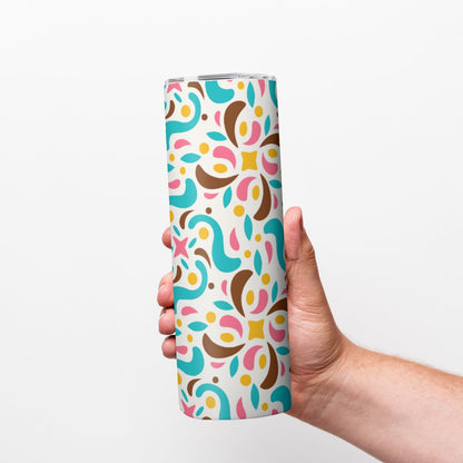 Cheerful Confetti Dance Pattern - Custom 20OZ Straight Cup With Sliding Lid