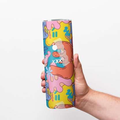 Energetic Street Art Splatter - Custom 20OZ Straight Cup With Sliding Lid