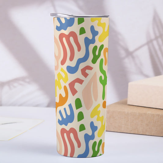 Matisse Inspired Cutout Shapes - Custom 20OZ Straight Cup With Sliding Lid